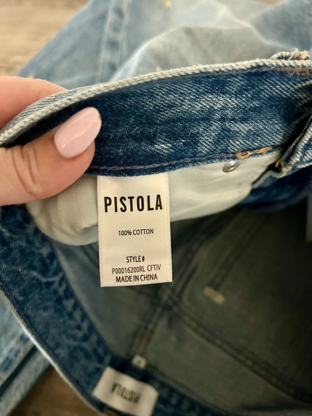 Pistola Lexi Heart Confetti Vintage Jeans Size 25 Straight Leg Distressed NWT - Picture 5 of 7